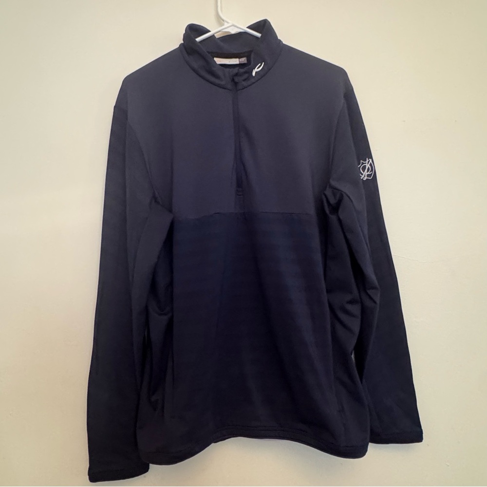 KJUS David Golf Mid layer 1/2 Half Zip  Men’s Size 52 Blue Medium
